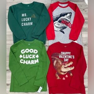 Carter's Kids Long Sleeve Tees- Valentines Day and St. Patrick’s Day